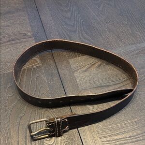 Vintage Abercrombie & Fitch Dark Brown Leather Belt